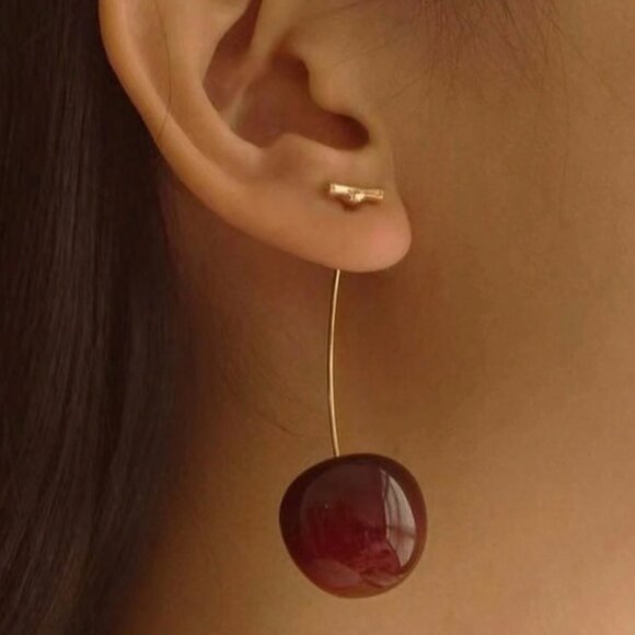 Cherry Drop Earrings - Picture 3 of 3